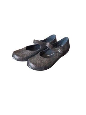 Dansko Womens Sz 39 Leather Metallic Mary Jane Shoes Comfortable Cushioned Sole